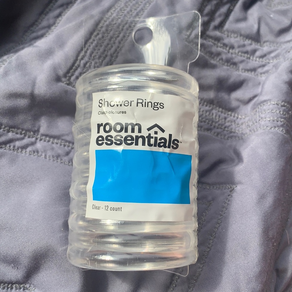 NWT clear shower rings